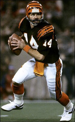 At the time of Ken's retirement following the 1986 season, he held NFL records for consecutive pass completions (20), completion percentage for a single game (20 of 22, 90.9%, vs. Pittsburgh in 1974) and completion percentage for a season (70.6% in 1982), as well as the Super Bowl records for completion percentage (73.5%) (since broken by Phil Simms) and completions