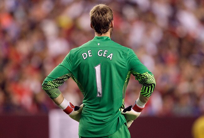 LANDOVER, MD - JULY 30:  Goalie David De Gea #1 of Manchester United stands on the field during their friendly match with Barcelona at FedExField on July 30, 2011 in Landover, Maryland.  (Photo by Rob Carr/Getty Images)