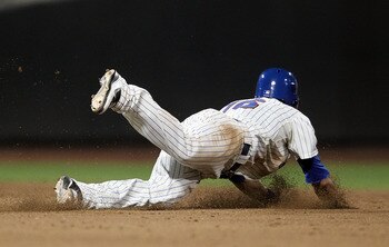 NEW YORK, NY - AUGUST 02:  Angel Pagan #16 of the New York Mets against the Florida Marlins at Citi Field on August 2, 2011 in the Flushing neighborhood of the Queens borough of New York City.  (Photo by Nick Laham/Getty Images)
