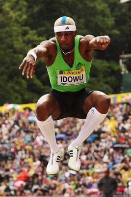 LONDON, ENGLAND - AUGUST 06:  Phillips Idowu of Great Britain competes in the Mens Triple Jump during the Aviva London Grand Prix at Crystal Palace on August 6, 2011 in London, England.  (Photo by Ian Walton/Getty Images)