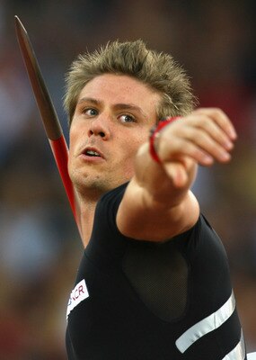 ZURICH, SWITZERLAND - AUGUST 29:  Andreas Thorkildsen of Norway in action on his way to victory in the Men's Javelin during the IAAF Weltklasse Golden League meeting on August 29th, 2008 in Zurich, Switzerland. (Photo by Ian Walton/Getty Images)
