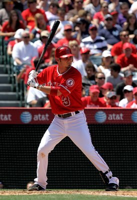 ANAHEIM, CA - APRIL 24:  Brandon Wood #3 of the Los Angeles Angels of Anaheim bats against the New York Yankees on April 24, 2010 at Angel Stadium in Anaheim, California.   The Yankees won 7-1.  (Photo by Stephen Dunn/Getty Images)