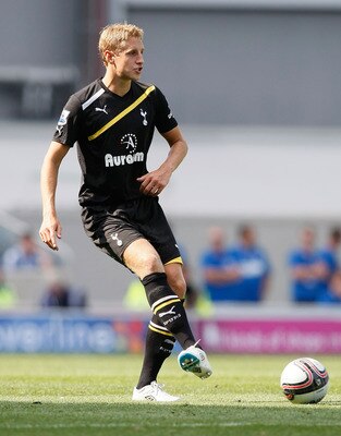 BRIGHTON, ENGLAND - JULY 30: Michael Dawson of Tottenham Hotspur in action during the Pre Season Friendly match between Brighton & Hove Albion and Tottenham Hotspur at Amex Stadium on July 30, 2011 in Brighton, United Kingdom. (Photo by Tom Dulat/Getty Im