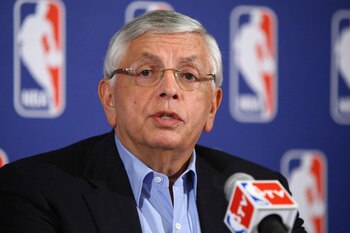NEW YORK, NY - JUNE 30:  Commissioner of the NBA, David Stern announces that a lockout will go ahead as NBA labor negotiations break down at Omni Hotel on June 30, 2011 in New York City. The NBA has locked out the players after they were unable to reach a