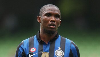DUBLIN, IRELAND - JULY 30:  Samuel Eto'o of Inter Milan looks on during the Dublin Super Cup match between Celtic and Inter Milan at the Aviva Stadium on July 30, 2011 in Dublin, Ireland.  (Photo by David Rogers/Getty Images)