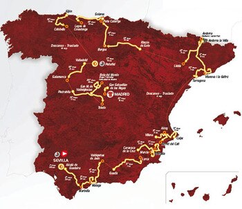 Map of this year's Vuelta a España