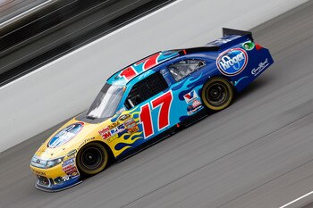 BROOKLYN, MI - AUGUST 21:  Matt Kenseth drives the #17 Kroger Ford during the NASCAR Sprint Cup Series Pure Michigan 400 at Michigan International Speedway on August 21, 2011 in Brooklyn, Michigan.  (Photo by Geoff Burke/Getty Images for NASCAR)