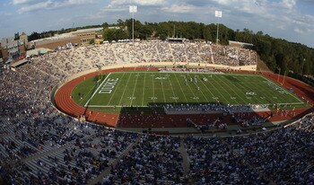 DURHAM, NC - SEPTEMBER 25:  A general view of the Army Black Knights versus the Duke Blue Devils at Wallace Wade Stadium on September 25, 2010 in Durham, North Carolina.  (Photo by Streeter Lecka/Getty Images)