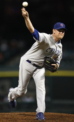 HOUSTON, TX - AUGUST 15: Pitcher Kerry Wood #34 of the Chicago Cubs delivers a pitch to the Houston Astros in the ninth inning of their 4-3 victory on August 15, 2011 at Minute Maid Park in Houston, Texas. (Photo by Eric Christian Smith/Getty Images)