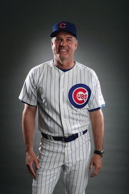 MESA, AZ - FEBRUARY 23:  Ryne Sandberg of the Chicago Cubs poses during photo day at the Fitch Park Spring Training complex on February 23, 2009 in Mesa, Arizona. (Photo by Donald Miralle/Getty Images)
