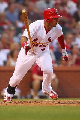 Jon Jay has seen his batting average dip 13 points since Rasmus was dealt.