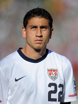 PASADENA, CA - JUNE 25:   Alejandro Bedoya #22 of United States during the 2011 CONCACAF Gold Cup Championship against Mexico at the Rose Bowl on June 25, 2011 in Pasadena, California.  (Photo by Kevork Djansezian/Getty Images)