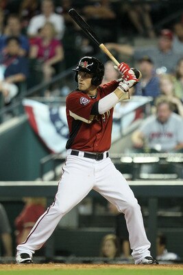 PHOENIX, AZ - JULY 10:  U.S. Futures All-Star Bryce Harper #34 of the Washington Nationals stands in during an at bat in the 2011 XM All-Star Futures Game at Chase Field on July 10, 2011 in Phoenix, Arizona.  (Photo by Jeff Gross/Getty Images)