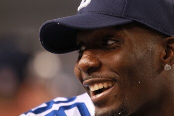 ARLINGTON, TX - AUGUST 11:  Dez Bryant #88 of the Dallas Cowboys at Cowboys Stadium on August 11, 2011 in Arlington, Texas.  (Photo by Ronald Martinez/Getty Images)