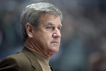 WINDSOR, ON - JANUARY 20:  Head Coach Bobby Orr of Team Orr watches the play on ice during the Home Hardware CHL/NHL Top Prospects game against Team Cherry on January 20, 2010 at the WFCU Centre in Windsor, Ontario. Team Cherry defeated Team Orr 4-2. (Pho
