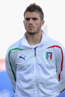 TOULON, FRANCE - JUNE 01:  Davide Santon of Italy looks on prior to the Toulon U21 tournament match between Italy and Ivory Coast at Felix Mayol Stadium on June 1, 2011 in Toulon, France.  (Photo by Valerio Pennicino/Getty Images)