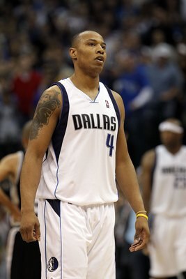 DALLAS - APRIL 18:  Forward Caron Butler #4 of the Dallas Mavericks in Game One of the Western Conference Quarterfinals during the 2010 NBA Playoffs at American Airlines Center on April 18, 2010 in Dallas, Texas. NOTE TO USER: User expressly acknowledges