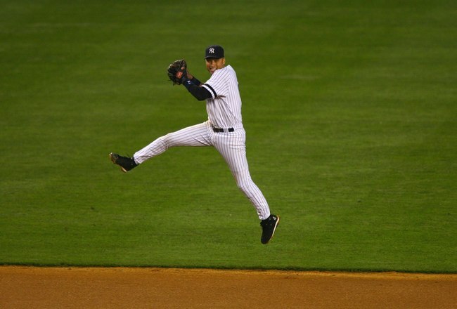 BRONX, NY - MAY 23:  Derek Jeter #2 of the New York Yankees readies to throw against the Boston Red Sox on May 23, 2007 at Yankee Stadium in The Bronx, New York. The Yankees won 8-3. (Photo by Al Bello/Getty Images)