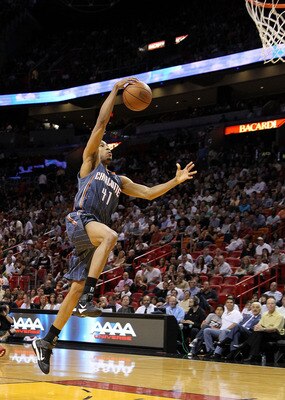 MIAMI, FL - APRIL 08:  Garrett Temple #41 of the Charlotte Bobcats drives to the lane during a game against the Miami Heat at American Airlines Arena on April 8, 2011 in Miami, Florida. NOTE TO USER: User expressly acknowledges and agrees that, by downloa