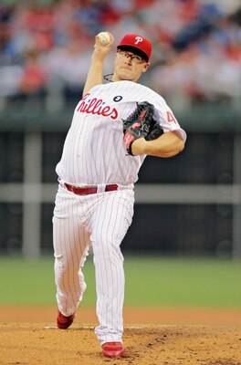 PHILADELPHIA , PA - AUGUST 18:  Vance Worley #49 of the Philadelphia Phillies pitches against the Arizona Diamondbacks at Citizens Bank Park on August 18, 2011 in Philadelphia, Pennsylvania.  (Photo by Len Redkoles/Getty Images)