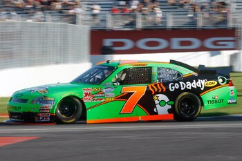 MONTREAL, CANADA - AUGUST 19:  Danica Patrick in the #7 GoDaddy.com Chevrolet runs qualifying laps for the NAPA Auto Part 200 at Circuit Gilles Villeneuve on August 19, 2011 in Montreal, Quebec, Canada.  (Photo by Richard Wolowicz/Getty Images)