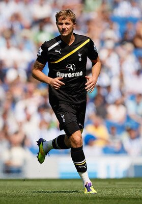 BRIGHTON, ENGLAND - JULY 30: Roman Pavlyuchenko of Tottenham Hotspur in action during the Pre Season Friendly match between Brighton & Hove Albion and Tottenham Hotspur at Amex Stadium on July 30, 2011 in Brighton, United Kingdom. (Photo by Tom Dulat/Gett