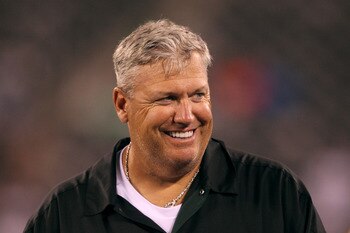 EAST RUTHERFORD, NJ - AUGUST 21:  Rex Ryan, Head Coach of the New York Jets looks on against the Cincinnati Bengals during their pre season game on August 21, 2011 at the New Meadowlands Stadium in East Rutherford, New Jersey.  (Photo by Al Bello/Getty Im