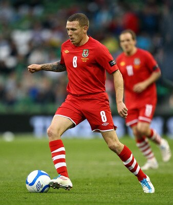DUBLIN, IRELAND - MAY 27:  Craig Bellamy of Wales in action during the Carling Nations Cup match between Northern Ireland and Wales at the Aviva Stadium on May 27, 2011 in Dublin, Ireland.  (Photo by Julian Finney/Getty Images)