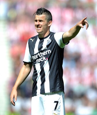 SUNDERLAND, ENGLAND - AUGUST 20:  Joey Barton of Newcastle United gestures during the Barclays Premier League match between Sunderland and Newcastle United at Stadium of Light on August 20, 2011 in Sunderland, England.  (Photo by Chris Brunskill/Getty Ima
