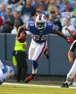 ORCHARD PARK, NY - SEPTEMBER 01:  C.J. Spiller #28 of the Buffalo Bills runs against the Detroit Lions at Ralph Wilson Stadium on September 1, 2011 in Orchard Park, New York.  (Photo by Rick Stewart/Getty Images)