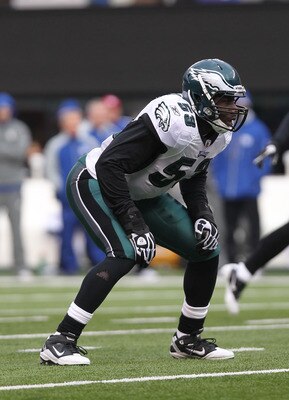 Lance Briggs could provide some experience to an inexperienced Philadelphia Eagles linebacking corps that features Moise Fokou.