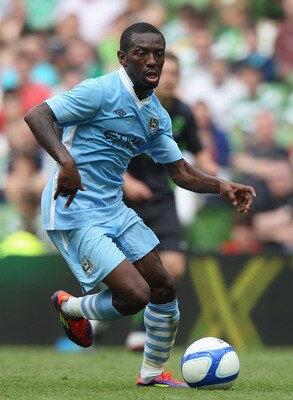 DUBLIN, IRELAND - JULY 30:  Shaun Wright-Phillips runs with the ball during the Dublin Super Cup match between Manchester City and Airtricity XI at Aviva Stadium on July 30, 2011 in Dublin, Ireland.  (Photo by David Rogers/Getty Images)