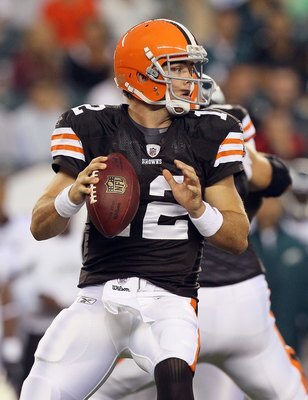 PHILADELPHIA, PA - AUGUST 25:  Colt McCoy #12 of the Cleveland Browns in action against the Philadelphia Eagles during their pre season game on August 25, 2011 at Lincoln Financial Field in Philadelphia, Pennsylvania.  (Photo by Jim McIsaac/Getty Images)