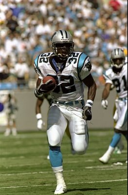 27 Sep 1998:  Running back Fred Lane #32 of the Carolina Panthers in action during the game against the Green Bay Packers at the Ericsson Stadium in Charlotte, North Carolina. The Packers defeated the Panthers 37-30. Mandatory Credit: Craig Jones  /Allspo