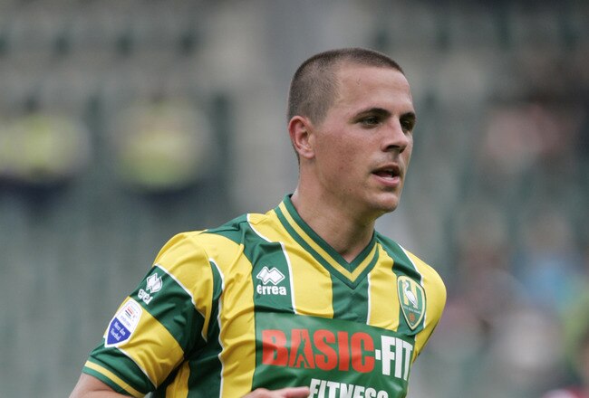 THE HAGUE, NETHERLANDS - AUGUST 21:  Wesley Verhoek of ADO Den Haag in action during the Dutch Eredivisie match between ADO Den Haag and PSV Eindhoven held on August 21, 2011 at the Kyocera Stadion, in The Hague, Netherlands. (Photo by Anoek De Groot/Euro
