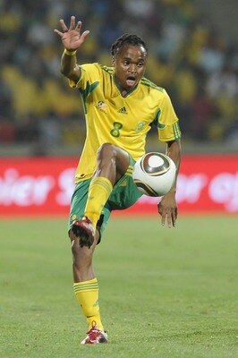 RUSTENBURG, SOUTH AFRICA - FEBRUARY 09: Siphiwe Tshabalala during the International friendly match between South Africa and Kenya at Royal Bafokeng Stadium on February 09, 2011 in Rustenburg, South Africa.(Photo by Lefty Shivambu/Gallo Images/Getty Images