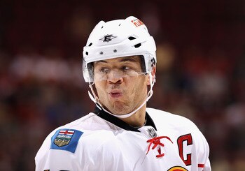 GLENDALE, AZ - MARCH 10:  Jarome Iginla #12 of the Calgary Flames in action during the NHL game against the Phoenix Coyotes at Jobing.com Arena on March 10, 2011 in Glendale, Arizona.  The Coyotes defeated the Flames 3-0.  (Photo by Christian Petersen/Get
