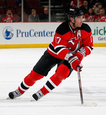 NEWARK, NJ - APRIL 02:  Ilya Kovalchuk #17 of the New Jersey Devils skates during an NHL hockey game against the Montreal Canadians at the Prudential Center on April 2, 2011 in Newark, New Jersey.  (Photo by Paul Bereswill/Getty Images)