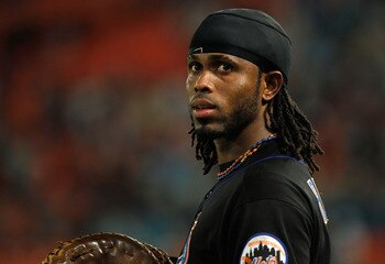 MIAMI GARDENS, FL - SEPTEMBER 05:  Jose Reyes #7 of the New York Mets looks on during a game against the Florida Marlins at Sun Life Stadium on September 5, 2011 in Miami Gardens, Florida.  (Photo by Mike Ehrmann/Getty Images)