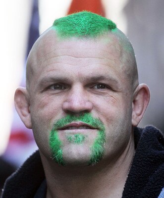 NEW YORK, NY - MARCH 17:  Former UFC Champion Chuck Liddell (C) poses with FDNY firefighters before marching with them at the 250th annual St. Patrick's Day parade March 17, 2011 in New York City. The parade honors the patron saint of Ireland and marched