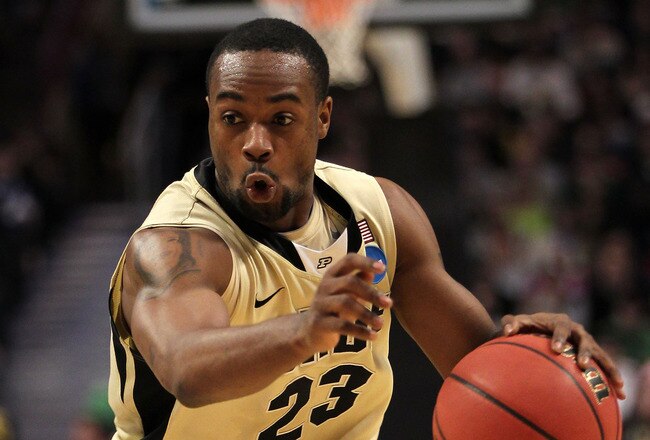 CHICAGO, IL - MARCH 20:  Lewis Jackson #23 of the Purdue Boilermakers drives against the Virginia Commonwealth Rams in the second half during the third round of the 2011 NCAA men's basketball tournament at the United Center on March 20, 2011 in Chicago, I