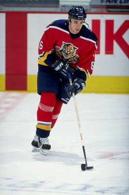 10 Jan 1999: Peter Ratchuk #6 of the Florida Panthers skates during the game against the Calgary Flames at the Canadian Airlines Saddledome in Calgary, Alberta Canada. The Panthers defeated the Flames 2-1. Mandatory Credit: Ian Tomlinson  /Allsport