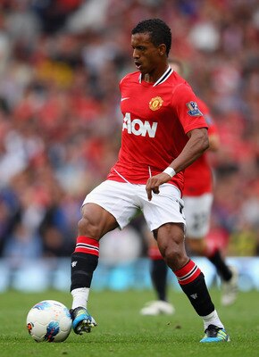 MANCHESTER, ENGLAND - AUGUST 28:  Nani of Manchester United with the ball during the Barclays Premier League match between Manchester United and Arsenal at Old Trafford on August 28, 2011 in Manchester, England.  (Photo by Alex Livesey/Getty Images)