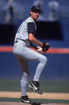 02 Sep 2001:  Pitcher Randy Johnson #51 of the Arizona  Diamondbacks winds up to throw against the San Diego Padres during the MLB game at Qualcomm Stadium in San Diego, California.  The Padres shutout the Diamondbacks 1-0. Mandatory Credit:  Scott Haller