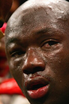 ATLANTIC CITY, NJ - JUNE 10: Antonio Tarver is worked on in his corner in between rounds during his fight against Bernard Hopkins for the IBO Light Heavyweight Championship at Boardwalk Hall on June 10, 2006 in Atlantic City, New Jersey. Bernard Hopkins w