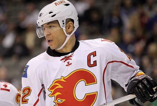 DALLAS, TX - MARCH 09:  Jarome Iginla #12 of the Calgary Flames at American Airlines Center on March 9, 2011 in Dallas, Texas.  (Photo by Ronald Martinez/Getty Images)