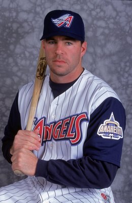 26 Feb 2000: Outfielder Jim Edmonds #25 of the Anaheim Angels poses for a studio portrait during Spring Training Photo Day in Tempe, Arizona.