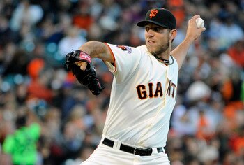 SAN FRANCISCO, CA - AUGUST 9: Madison Bumgarner #40 of the San Francisco Giants pitches against the Pittsburgh Pirates in the second inning during an MLB baseball game at AT&T Park August 9, 2011 in San Francisco, California. (Photo by Thearon W. Henderso