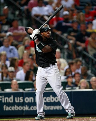ATLANTA, GA - JULY 29:  Hanley Ramirez #2 of the Florida Marlins against the Atlanta Braves at Turner Field on July 29, 2011 in Atlanta, Georgia.  (Photo by Kevin C. Cox/Getty Images)