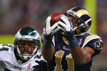 Brandon Gibson beats Asomugha on the only catch he allowed last weekend.